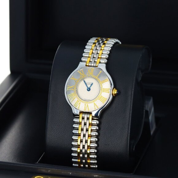 Cartier W10051F4 Must 21 de Cartier Ladies Two-Tone Bullet Edition 18kt Yellow G - Picture 2 of 8